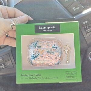 Kate Spade Pink and Blue Floral AirPods Pro Case